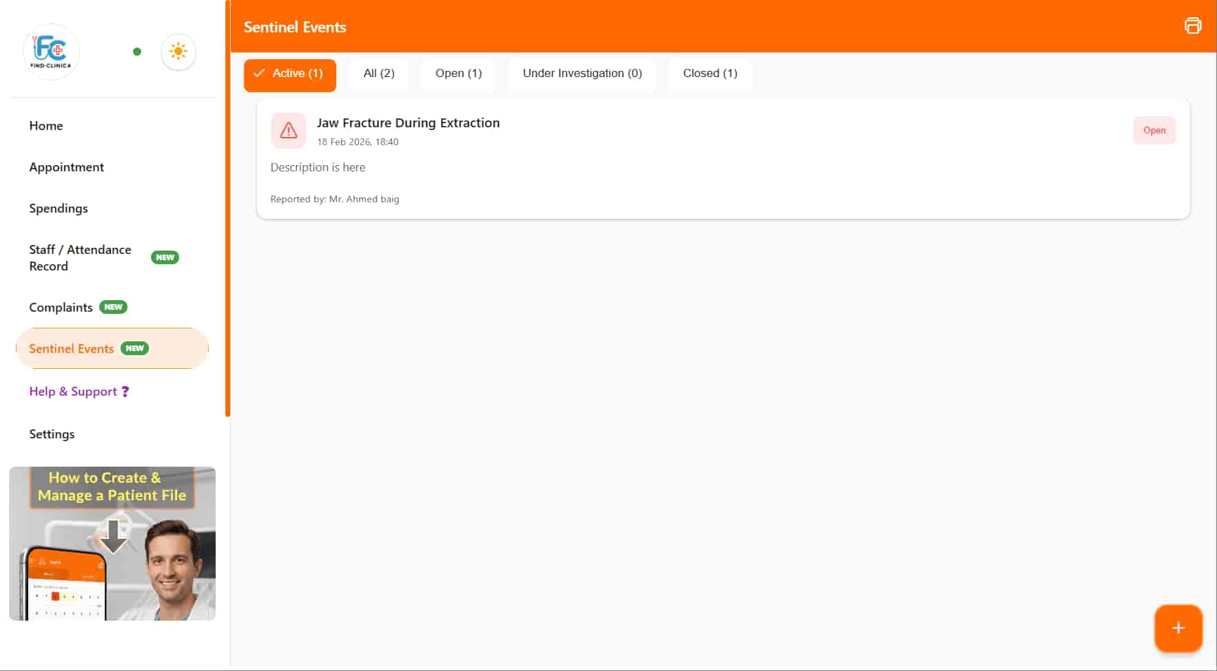 Sentinel Event System